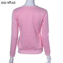 Pink Sweatshirt Women Print Letter Loose Pullovers Casual Long Sleeve Autumn Tops Felpe Donna Moletom#F922