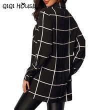 Plaid Blouse Boyfriend Loose Shirt Long Sleeve Casual Ladies Office Shirts Chiffon Tops Blusas De Mujer#C820