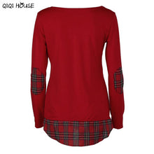 Plaid Shirt Women Long Sleeve Autumn Pullovers Top Patchwork Casual Loose Fashion Women Clothing Roupas Feminina#D929