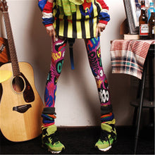 Plus Size Fashion Ankle Leggings Mid Print Thin Legging 7 Colors Rock Roll Style High Quality 71852