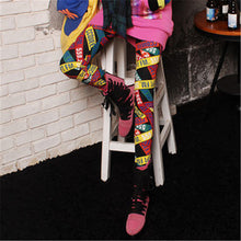 Plus Size Fashion Ankle Leggings Mid Print Thin Legging 7 Colors Rock Roll Style High Quality 71852