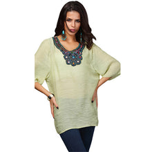Plus Size L-3XL 7 Colors Blusas de Renda Faminino Novelty V-neck Fashion Linen Summer Half Sleeve Solid Appliques Blouses70002