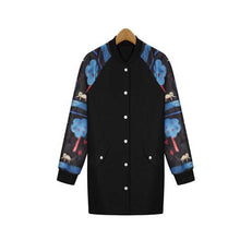Plus Size XL-5XL Fashion New Outerwear Female Baseball O-neck Long High Quality Print Zip up 70218