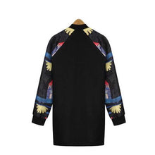 Plus Size XL-5XL Fashion New Outerwear Female Baseball O-neck Long High Quality Print Zip up 70218
