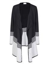 Plus Size XXL Long Knitted Cardigans Colorblock Irregular Hem Top Kimono Patchwork Cardigans Striped Cardigan Loose Fall 2016