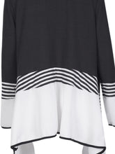 Plus Size XXL Long Knitted Cardigans Colorblock Irregular Hem Top Kimono Patchwork Cardigans Striped Cardigan Loose Fall 2016