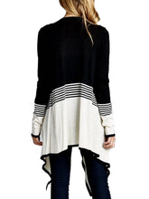 Plus Size XXL Long Knitted Cardigans Colorblock Irregular Hem Top Kimono Patchwork Cardigans Striped Cardigan Loose Fall 2016