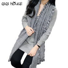 Ponchos nd Capes Womens Winter Warm Knit Wool Long Plaid Shawl Stole Scarves Women's Big ponchos And Capes Echarpe Plaid #521