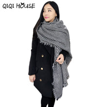 Ponchos nd Capes Womens Winter Warm Knit Wool Long Plaid Shawl Stole Scarves Women's Big ponchos And Capes Echarpe Plaid #521