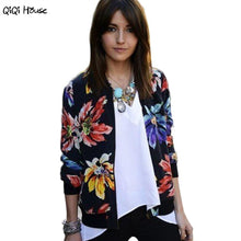 Printed Baseball Jacket Women Floral Long Sleeve Fashion Outwear Jackst Basic Bomber Women Coats Abrigo Mujer#A120