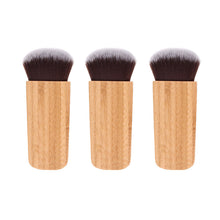 Pro Flat Professional Bamboo Cosmetic Handle Makeup Face Powder Blush Foundation Brushes Tool