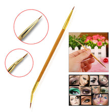 Pro MakeUp Cosmetic Double Sided Ended Brushes Eyeshadow Eye Brow Tools Lip Eyeliner Oblique Bending Brush
