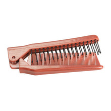 Pro Salon Anti-Static Combing Folding Hairdressing Hair Brush Comb red