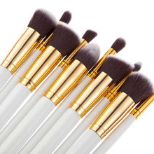 Professional 10pcs Makeup Brushes Set Powder Foundation Eyeshadow Tool Synthetic Hair pinceaux maquillage 2017 Anne