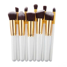 Professional 10pcs Makeup Brushes Set Powder Foundation Eyeshadow Tool Synthetic Hair pinceaux maquillage 2017 Anne