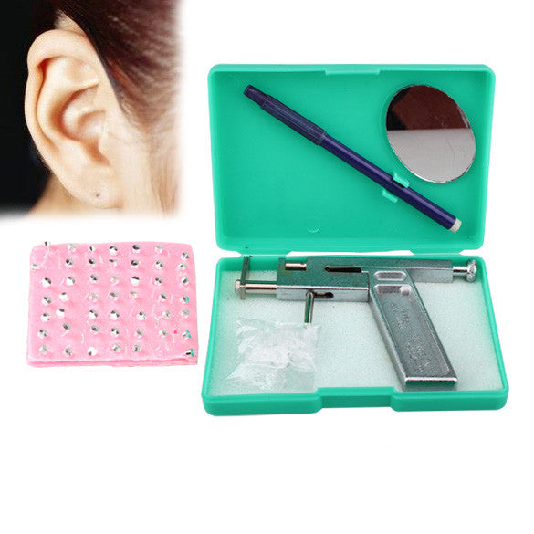 Professional Ear Body Pierce and 98 free Silver ToolTone Studs Beauty