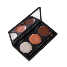 Professional makeup 3 Colors Face Contour Palette Face Cream Concealer Palette Contouring Makup Palette with Mirror