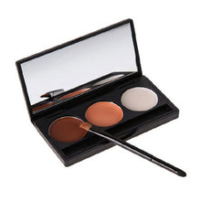Professional makeup 3 Colors Face Contour Palette Face Cream Concealer Palette Contouring Makup Palette with Mirror
