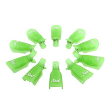 Promotion ! New Green/Orange 10PC Plastic Nail Art Soak Off Cap Clip UV Gel Polish Remover Wrap Tool Wholesale 2017 Anne