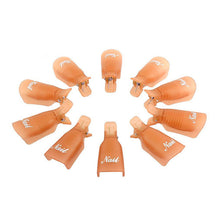 Promotion ! New Green/Orange 10PC Plastic Nail Art Soak Off Cap Clip UV Gel Polish Remover Wrap Tool Wholesale 2017 Anne