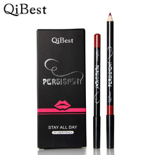 Qibest 2017 Hot sale women 12pcs Waterproof Lip Liner Pencil Long lasting lipsticks Lipliner Makeup tools Brillo de labios