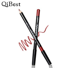 Qibest 2017 Hot sale women 12pcs Waterproof Lip Liner Pencil Long lasting lipsticks Lipliner Makeup tools Brillo de labios
