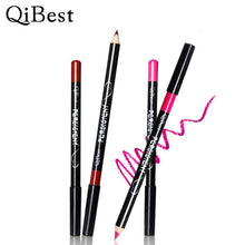 Qibest 2017 Hot sale women 12pcs Waterproof Lip Liner Pencil Long lasting lipsticks Lipliner Makeup tools Brillo de labios