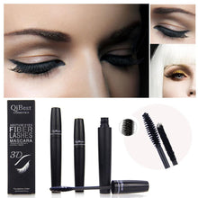 Qibest 2017 Professional 2pcs Makeup Eyelashes Extension Lashes Long Curling Fiber 3D Mascara Eye lashes natural Maquiagem