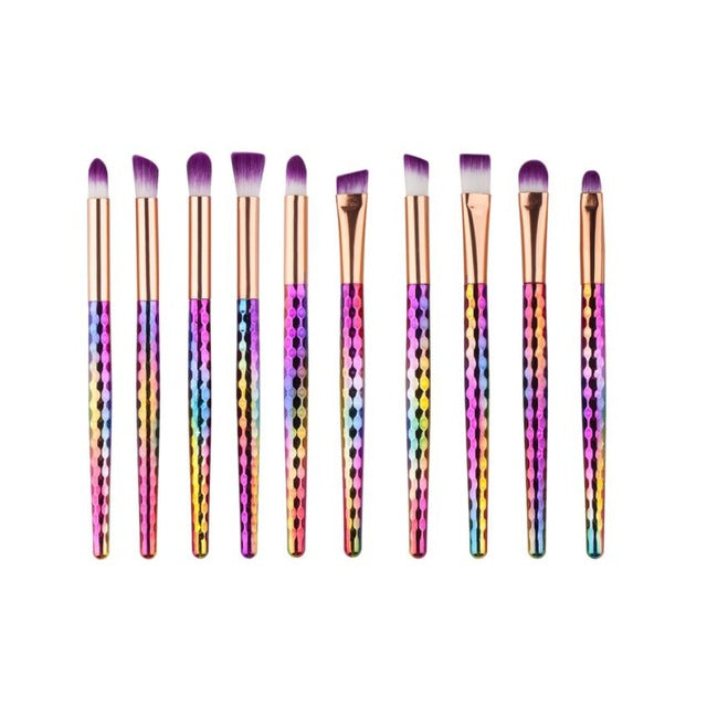 Quality Guarante As the picture shown 10PCS Make Up Foundation Eyebrow Eyeliner Blush Cosmetic Concealer Brushes Anne