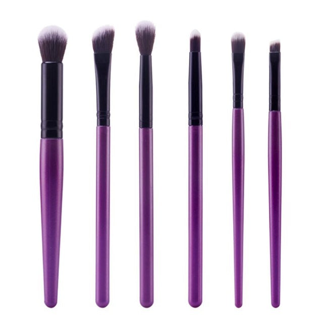 Quality Guarantee wool fiber + aluminum + wooden handle Material 6Pcs Cosmetic Brush Makeup Brush Sets Kits Tools Anne