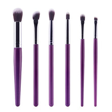 Quality Guarantee wool fiber + aluminum + wooden handle Material 6Pcs Cosmetic Brush Makeup Brush Sets Kits Tools Anne