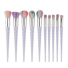 Realer 10PCS Make Up Foundation Eyebrow Eyeliner Blush Cosmetic Concealer Brushes women make up sets Anne