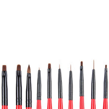 Realer 15cm 10 PC Nail Art Acrylic Gel Design Brush Set Painting Pen Tools Kit Anne