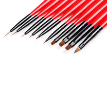Realer 15cm 10 PC Nail Art Acrylic Gel Design Brush Set Painting Pen Tools Kit Anne