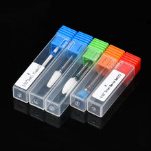 Realer Ceramic and stainless steel 5PC Ceramic Nail Drill Bit Tool Smooth Top Rotary File Manicure Pedicure Shank Anne