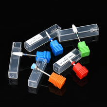 Realer Ceramic and stainless steel 5PC Ceramic Nail Drill Bit Tool Smooth Top Rotary File Manicure Pedicure Shank Anne