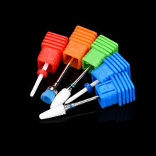Realer Ceramic and stainless steel 5PC Ceramic Nail Drill Bit Tool Smooth Top Rotary File Manicure Pedicure Shank Anne