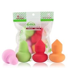 Realer Latex Material 4pcs Pro Beauty Flawless Makeup Foundation Puff Multi Shape Sponges New silicone puff Anne