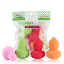 Realer Latex Material 4pcs Pro Beauty Flawless Makeup Foundation Puff Multi Shape Sponges New silicone puff Anne