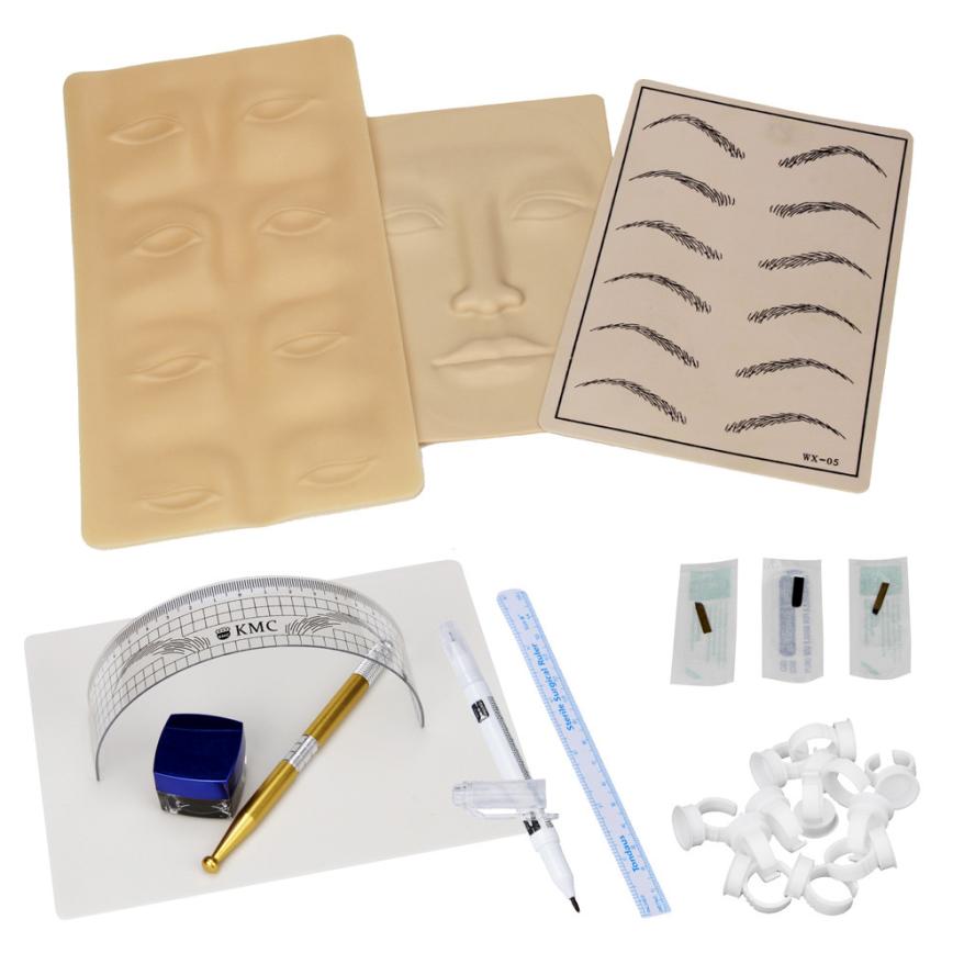 Realer Permanent Makeup Microblading Eyebrow Tattoo kit Pen Needle Paste Skin Ruler 100% Brand new and high quality Anne