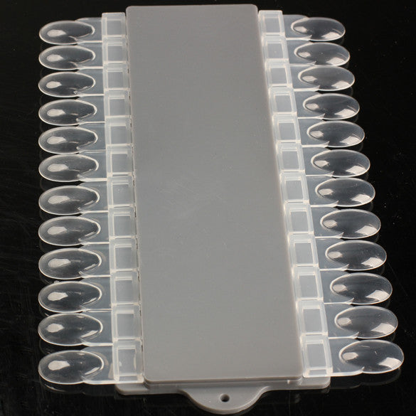 Removable Nail Art Tips Polish Palette Display Rack Stand DIY Plastic