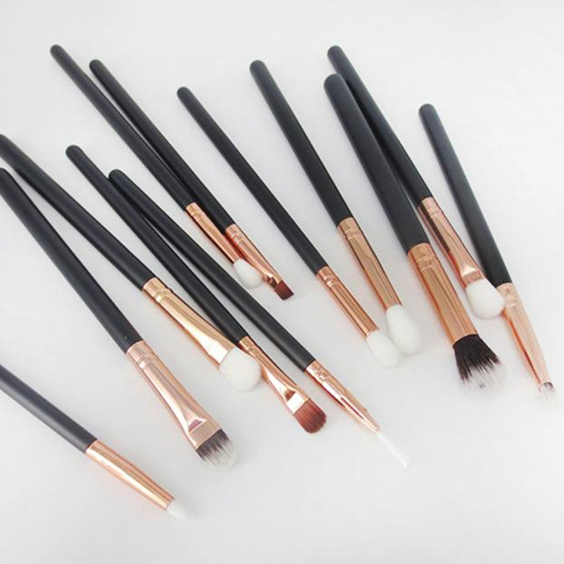 Rose Gold 12Pcs Cosmetic Brushes Makeup Brush Set Professional Foundation Powder Brush Kits Tools