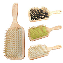 Round / Sharp Tooth Wooden Combs Paddle Brush Wooden Hair Care Spa Massage Antistatic Comb For Women