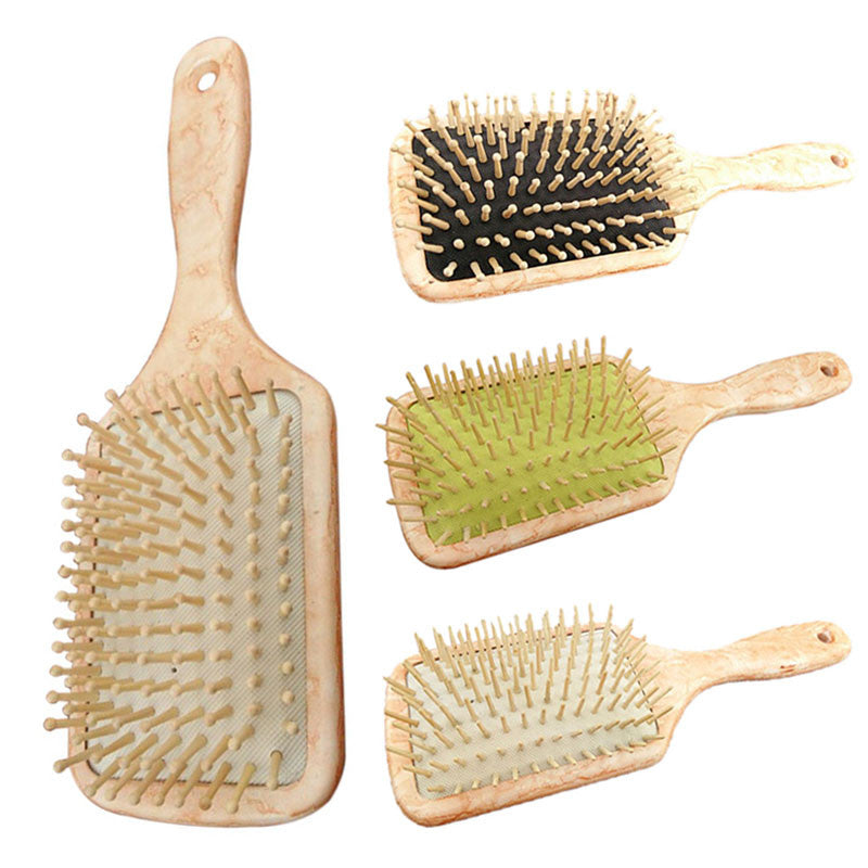 Round / Sharp Tooth Wooden Combs Paddle Brush Wooden Hair Care Spa Massage Antistatic Comb For Women