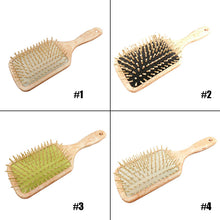 Round / Sharp Tooth Wooden Combs Paddle Brush Wooden Hair Care Spa Massage Antistatic Comb For Women