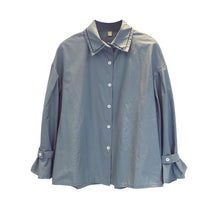 S-3XL Button Blouses New 2017 Fashion Lantern Sleeve Blouse Korean Style Ladies Blusas Women Tops Plus Size 72661