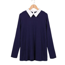 S M L -3XL Plus Size High Quality Long Sleeve Casual Bottom Loose Shirt Women Blusas Thin Blouse 70089