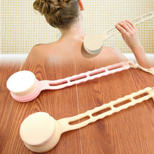 SPA Scrubber Grip Massager Bathing Long Handle Soft Fiber Body Bath Shower Back Brush