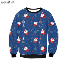 Santa Claus Christmas Women Tracksuit Loose Casual Pullovers Autumn Winter Basic Tops Sweatshirts Polerones Mujer#C114