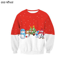 Santa Claus Christmas Women Tracksuit Loose Casual Pullovers Autumn Winter Basic Tops Sweatshirts Polerones Mujer#C114